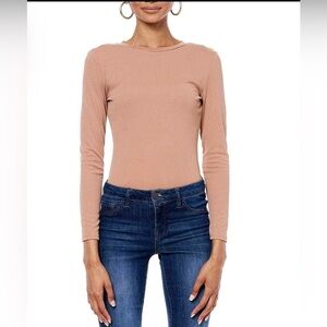 Elodie Dusty Pink Long Sleeve Bodysuit